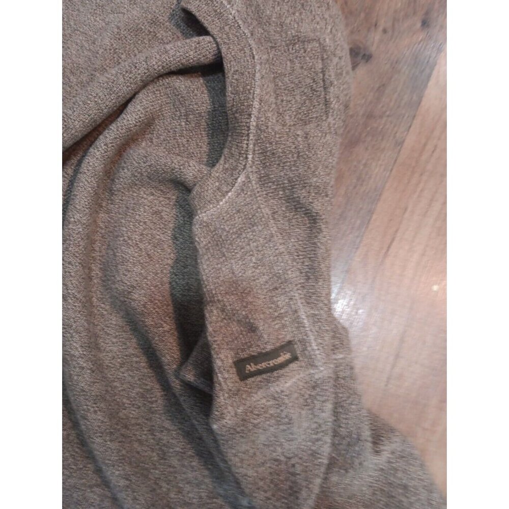 Vintage Abercrombie Fitch Sweater Mens MedBrown Gray Pullover V-Neck Casual Y2K - Picture 6 of 9